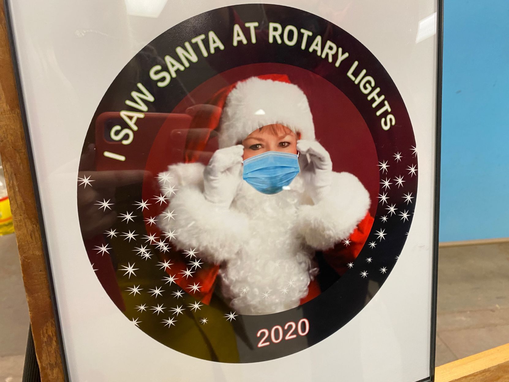 2020 Rotary Lights Santa button